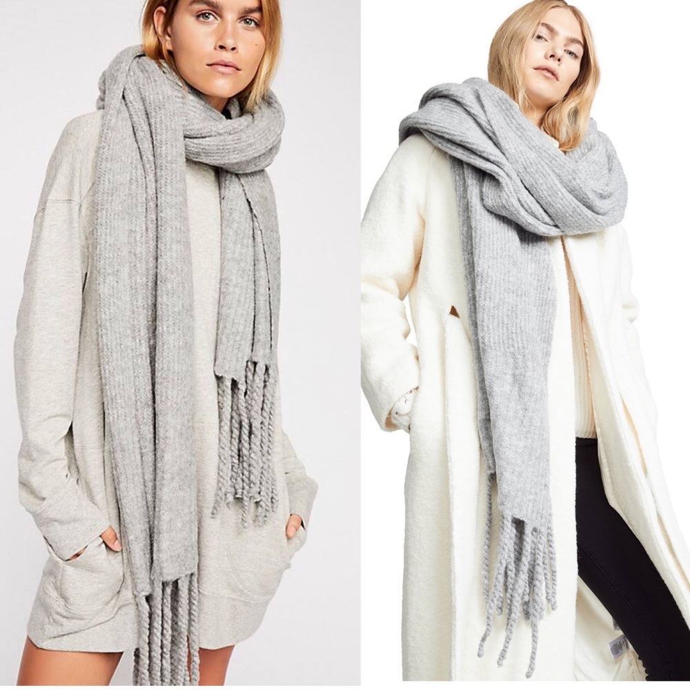 FREE PEOPLE | NWTJaden Ribbed Fringe Blanket Scarf